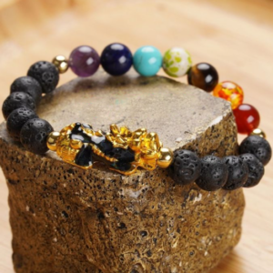 7 Chakra lava Pixiu Wealth Bracelet